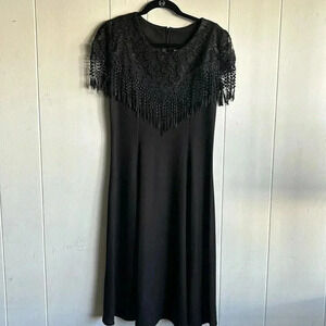 Vintage 90s black lace dress